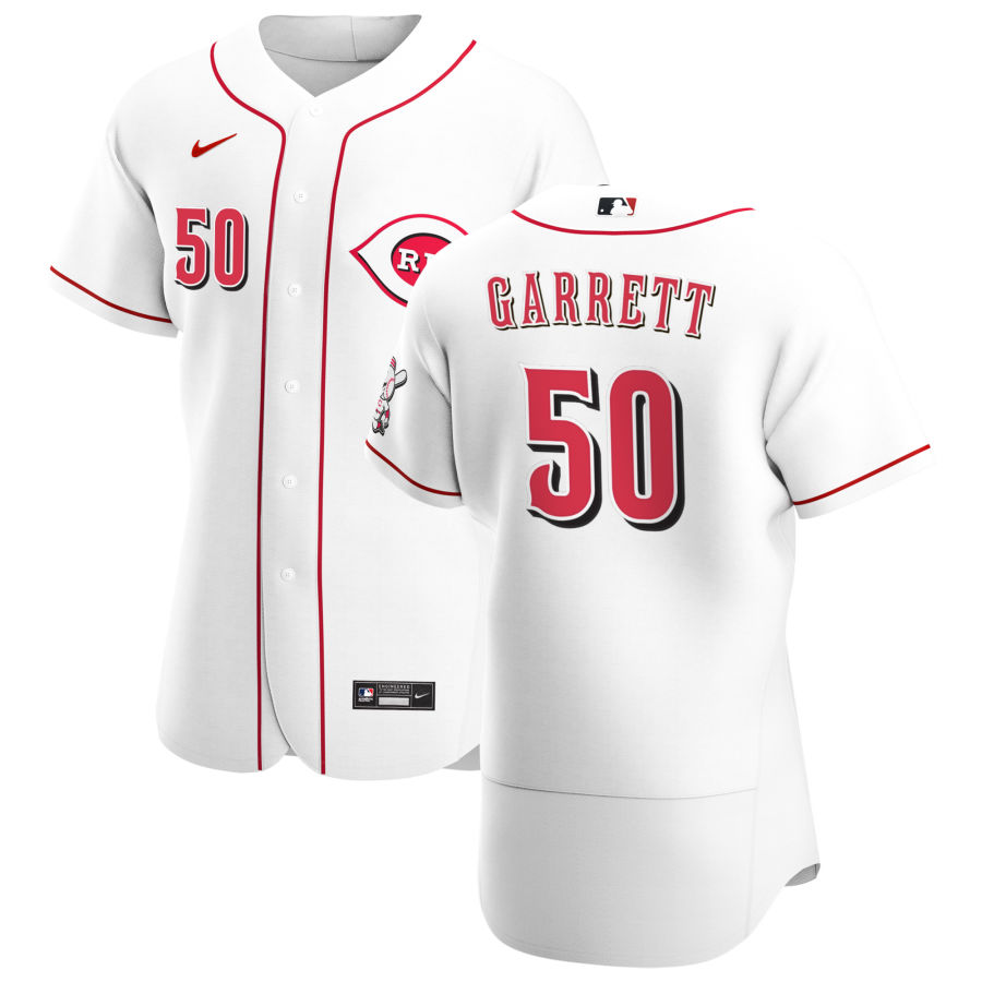 Cincinnati Reds 50 Amir Garrett Men Nike White Home 2020 Authentic Player MLB Jersey